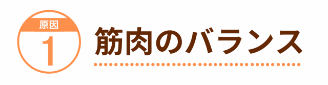 原因1：筋肉のバランス